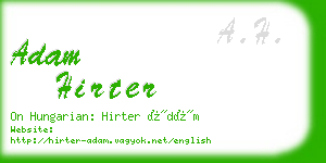 adam hirter business card